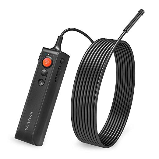 DEPSTECH Wireless Endoscope, 8.5mm Ultra-Thin HD 5.0MP Borescope, Zoomable Snake Inspection Camera with 3350mAh Battery, Working with Android & iOS Smart Phone & Tablet