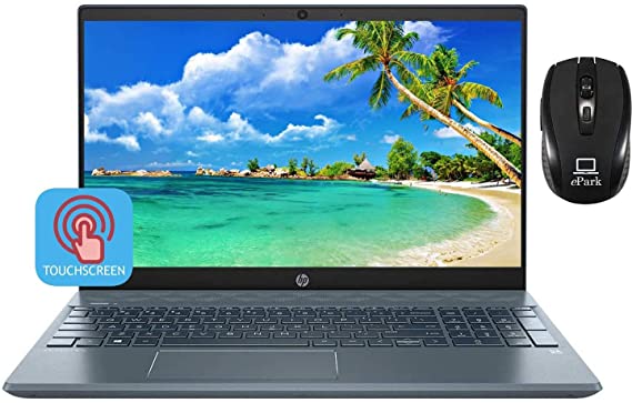 2020 Latest HP Pavilion 15.6 Inch Touchscreen Laptop, 10th Gen Intel Core i7-1065G7, 16GB RAM 512GB SSD, NVIDIA GeForce MX250 4GB, B&O Audio Type-C Backlit KB Win 10   ePark Wireless Mouse