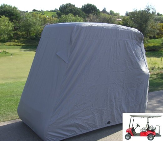Deluxe 4 Passenger Golf Cart Cover roof 80"L (Grey, Taupe, Green, or Black), Fits E Z GO, Club Car and Yamaha G model - Fits GEM e2