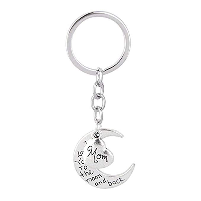 Happy Birthday Gifts for Mom Mother Heart Shaped I Love You Keychain Keyring for Mom Birthday Christmas Gifts