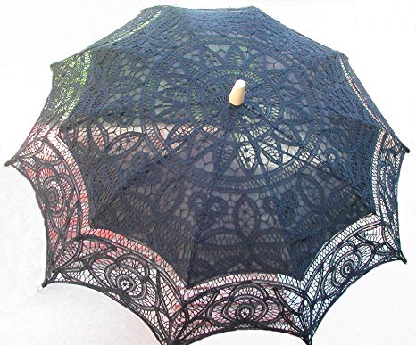 lace-parasols Black Battenburg