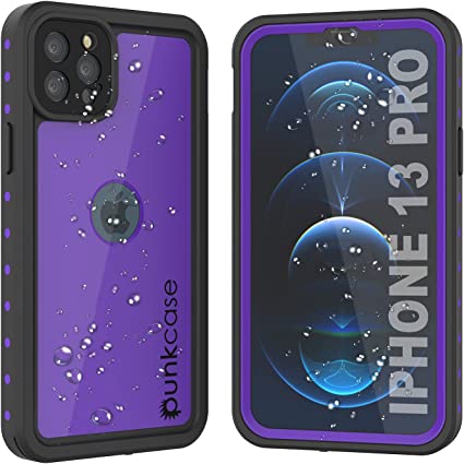 Punkcase for iPhone 13 Pro Waterproof Case [StudStar Series] [Slim Fit] [IP68 Certified] [Shockproof] [Dirtproof] [Snowproof] 360 Full Body Armor Cover for iPhone 13 Pro (6.1") (2021) [Purple]