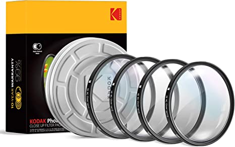 KODAK 52mm Close-Up Filter Set w/Mini Guide | Pack of [4]  1, 2, 4, 10 Macro Lens Filters | Achieve Greater Magnification, Clarity & Focus for Close Up Photography| MultiCoated 16-Layer Nano Glass