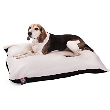 30x40 Black Rectangle Pet Dog Bed With Removable Washable Cover By Majestic Pet Products Small to Medium