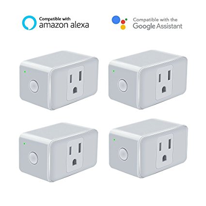 WiFi Smart Plug Mini (4 Pack), Refoss Wireless Smart Socket Outlet Works with Amazon Echo and Google Home Assistant, IFTTT, Remote Control Your Devices from Anywhere