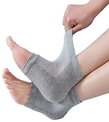 Dr.Koyama Gel Lined Moisturizing Socks Deeply Hydrate Soften Repair Cracked Hard Heel Diabetic Foot Care Ultimate Pedicure SPA Socks for High Heel Shoes Relieve Heel Spur Pain