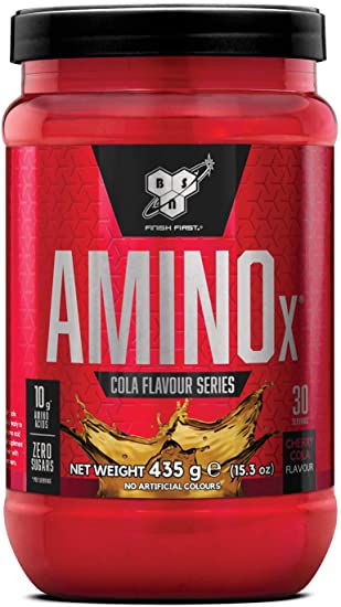 BSN Nutrition Amino X Muscle Building Support Powder Supplement with Vitamin D, Vitamin B6 and Amino Acids, Cherry Cola, 435 g, 30 Servings