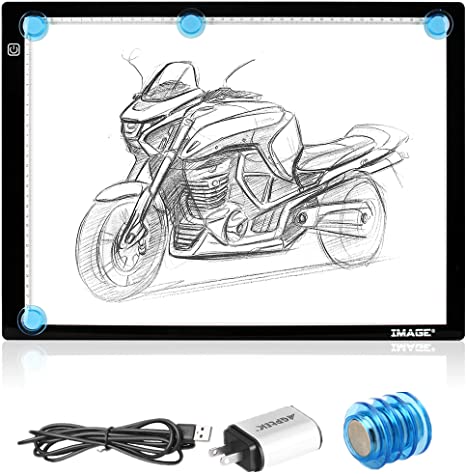 Magnetic LED Artcraft Tracing Light Pad A3 Size Light Box Ultra-Thin 7mm Stepless Brightness Control with Memory Function USB Powered Tatoo Pad Animation, Sketching, Designing, Stencilling
