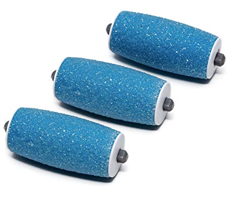Extra Coarse 3 Refill Rollers by Own Harmony for Electric Callus Remover CR900 - Foot Care for Healthy Feet - Best Pedicure File Tools - Refills 3 Pack Extra Coarse Replacement Roller (Blue)