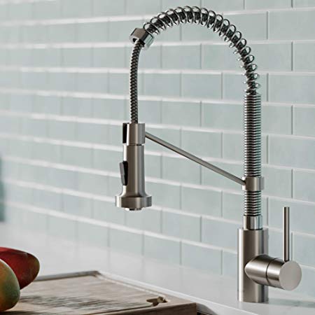 Kraus KPF-1610SFSCH Bolden Kitchen Faucet, Spot Free Stainless Steel/Chrome