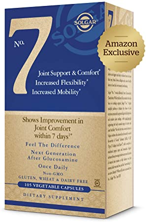 Solgar No. 7, 105 Vegetable Capsules - Joint Support & Comfort - Increased Mobility & Flexibility - with Collagen, Turmeric, Boswellia & Ester-C - Non-GMO, Gluten Free, Dairy Free - 105 Servings