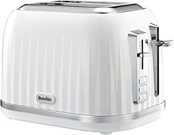 Breville VTT526 Impressions 2-Slice Toaster, Featuring High-Lift, White with Chrome Trim,