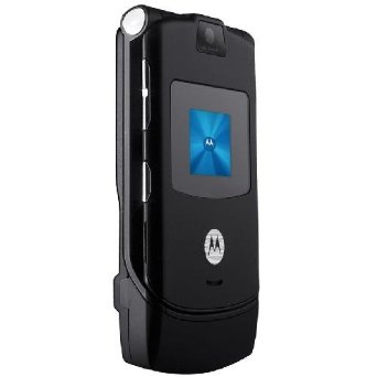 ATampT Motorola RAZR V3 No Contract Quad Band GSM Camera Cell Phone Black