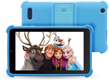 Venturer Small Wonder 7" Android Kids Tablet with Disney Books, Bumper Case & Google Play, 16GB Storage & 2GB RAM (VCT9F78Q22NDK) (Blue)