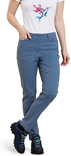 Mountain Warehouse Stride Slimline Womens Trousers - UV Protection Ladies Walking Trousers, Stretchable Pull On Pants, Lightweight Bottoms, Fast Dry - for Hiking, Work