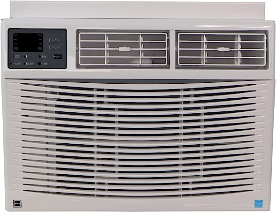 RCA RACE1024-6COM 10,000 115V Mounted Air Conditioner & Dehumidifier with Remote Control, Window AC Unit for Apartment, Living, Medium Rooms up to 400 Sq. Ft. in White, 10000 BTU