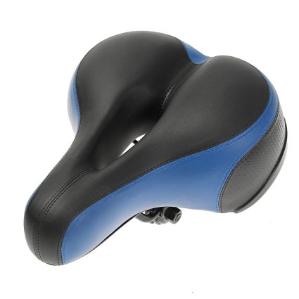 OUTERDO Comfort Gel Bicycle Saddle Bike Saddle with Safety Reflective Tape Comfort Soft Foam Cycling Seat Bike Suspension Cruiser Saddle