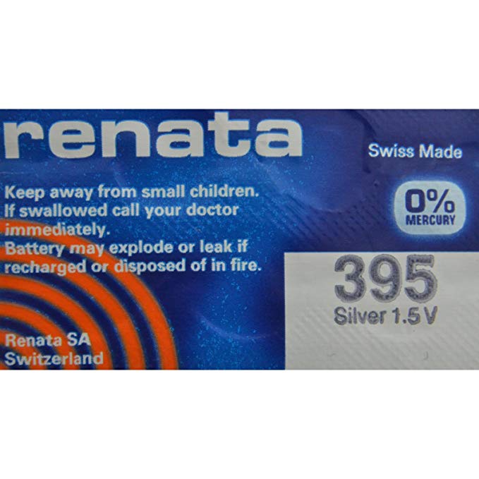 Renata 395 Mercury Free Watch Battery 395 (SR927SW)