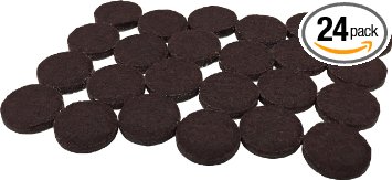 Shepherd Hardware 9877 1-1/2-Inch Heavy Duty Self-Adhesive Felt Furniture Pads, 24-Count, Brown