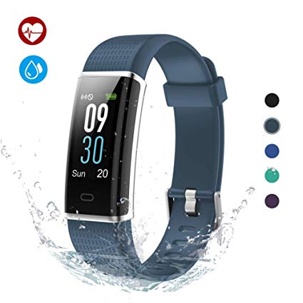KALINCO 【Color Screen】 Fitness Trackers, Activity Tracker Heart Rate Monitor Watch, IP68 Waterproof Step Counter, Sleep Monitor, Call Notification, Pedometer Smart Watch for Men, Women and Kids