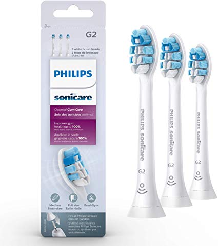 Philips Sonicare Optimal Gum Care Replacement Brush Heads, White, HX9033/65