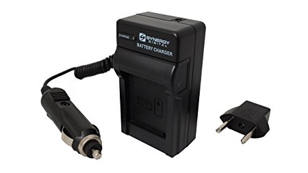 Mini Battery Charger Kit for Sony NP-F550, NP-F750, NP-F960, NP-F570, NP-F770, NP-F970, NP-FM50, NP-QM71D, NP-QM91D Batteries - with fold-in wall plug, car & EU adapters