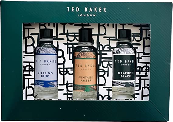 Ted Baker Eau De Toilette - Mens 3 Mini Fragrance Collection Gift Set with Luxury Christmas Card! Ideal Present for Christmas, Stocking Fillers, Gifts for Him, Father's Day
