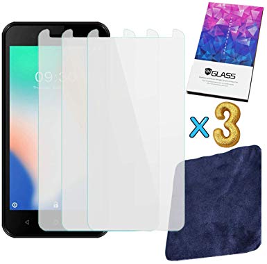 3-Pack 2.5D Tempered Glass Screen Protector for Unimax UMX U683CL 5"  Premium Suede Soft Cloth That can be reused