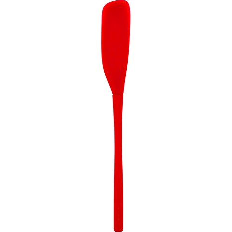 Tovolo Flex-Core All Silicone Jar Scraper - Candy Apple Red