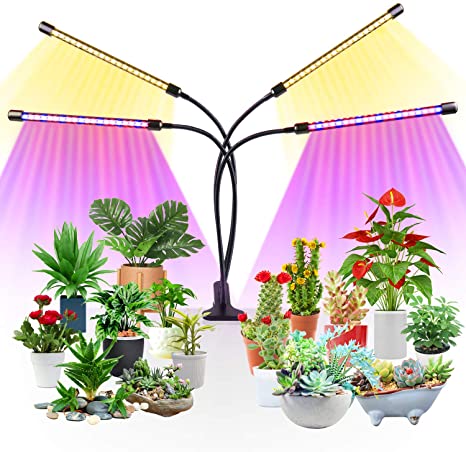 Roleadro Grow Lights for Indoor Plants,80LED Lamps Full Spectrum&RB Spectrum Plant Lights with Auto ON/Off 3/9/12H Timer, 9 Dimmable Levels,for Indoor Plants Tent Seedling Hydroponics