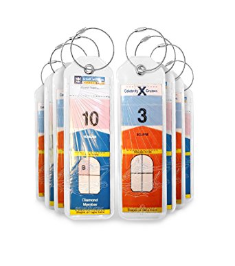 Cruise Luggage Tags Holders 8 Pc for Royal Caribbean & Celebrity Cruise Ships