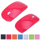 HDE Sleek Ergonomic Curved Wireless 24 GHz Optical Slim Mouse with DPI Switch Hot Pink