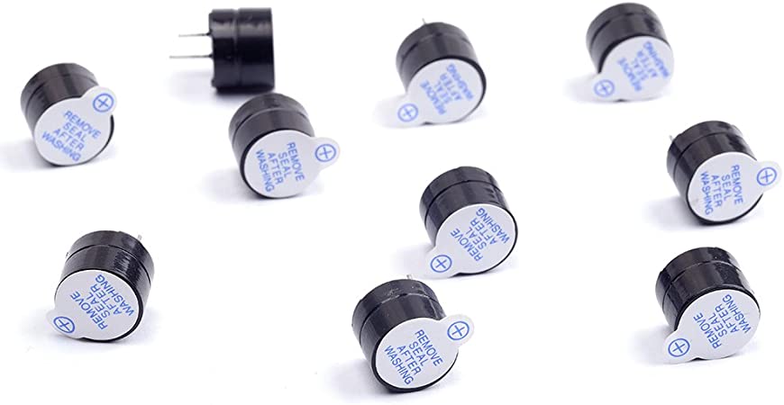 Cylewet 10Pcs 5V Active Buzzer Electronic Alarm Magnetic Long Continous Beep for Arduino (Pack of 10) CLT1036