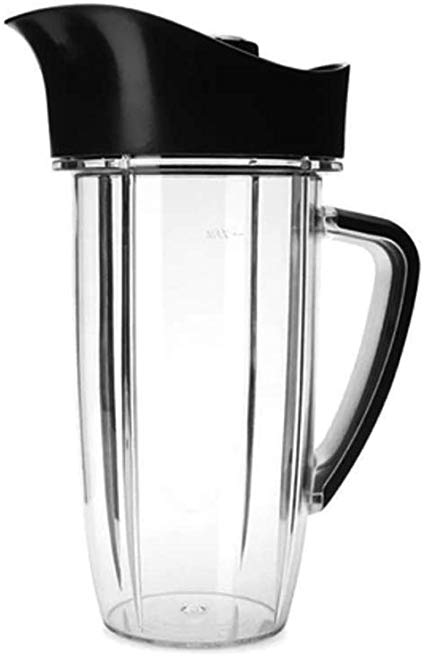 NutriBullet NBM-U0273 Rx 45 Oz Oversized Cup with Pitcher Lid, Black/Clear