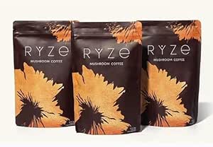 Generic New Organic Ryze Mushroom Coffee | Enhanced Focus and Mental Clarity | 3 Pack | 30 Servings in one Pack