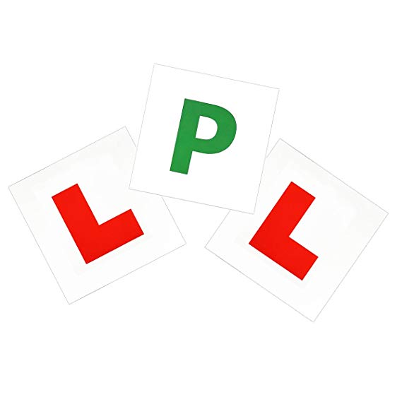 GoFriend 2 Pack Extra Strong Fully Magnetic L Plates Stickers and 1 Pack Fully Magnetic P Plate Learner Sticker for New Drivers, Perfect for Driving Security