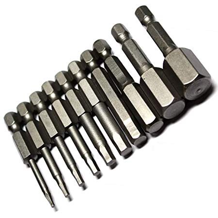 Neepanda 10 Pack Hex Magnetic Head Allen Wrench Drill Bits - 1/4 Inch Quick Release Hex Shank Screwdriver Set - (2 Inch Long, Solid S2 Steel Alloy, 1.5/2/2.5/3/4/5/6/8/10/12 mm) (10 Sizes)