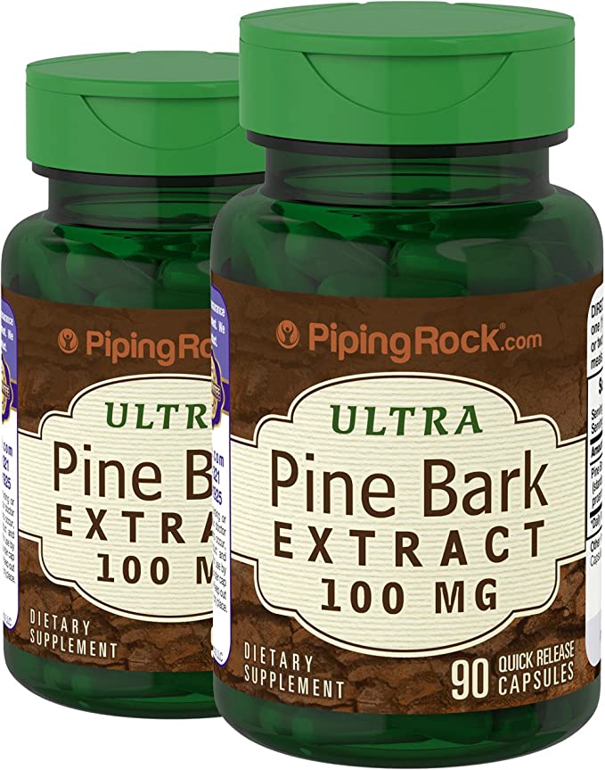 Pine Bark Extract 100mg 2 Bottles x 90 Capsules