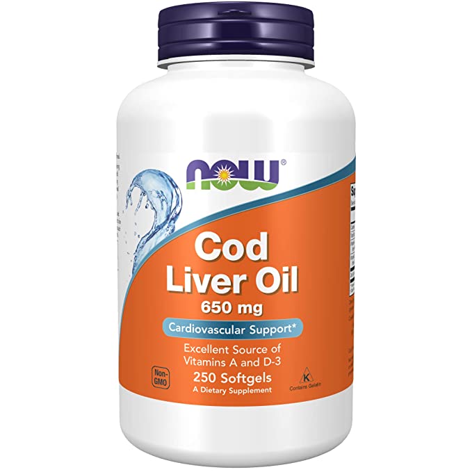 Now Foods, Cod Liver Oil, 650 mg, 250 Softgels