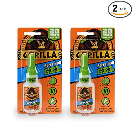 Gorilla 7700108 20 Gram 2-Pack Super Glue Gel Clear