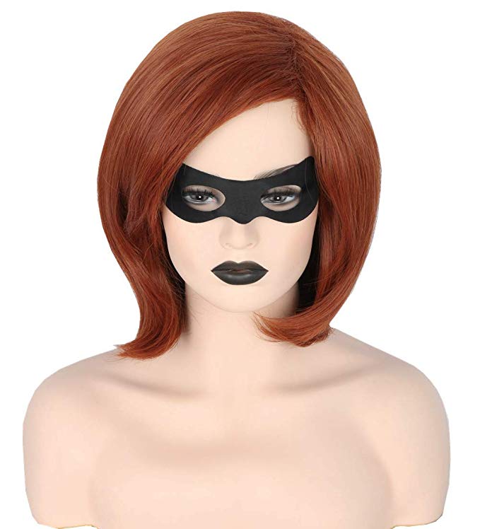 Womens Hair Wigs Brown Bob Wig Short Cosplay Halloween Costumes Wigs for Women Girls