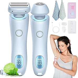 Modira Shaver, Modira Mermaid Shaver, Modira Shaver, Elorixa Shaver, Beautibloom Razor, 2 in 1 Electric Shaver Razors for Women, Women Electric Shaver, Women'S Bikini Trimmers, Ipx7 Waterproof (Blue)