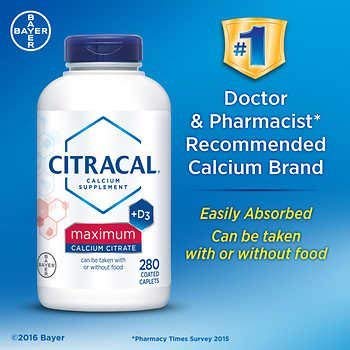 Citracal Maximum with Vitamin D3, 1 Pack (280 Count)