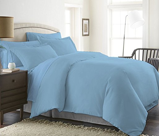 1000 Thread Count Duvet Cover 100% Egyptian Cotton Hypoallergenic BRIGHT BLUE Ultra Soft and Luxurious (1 Pc Duvet Cover with Zipper Closure) By BED ALTER Solid ( Queen / Full )