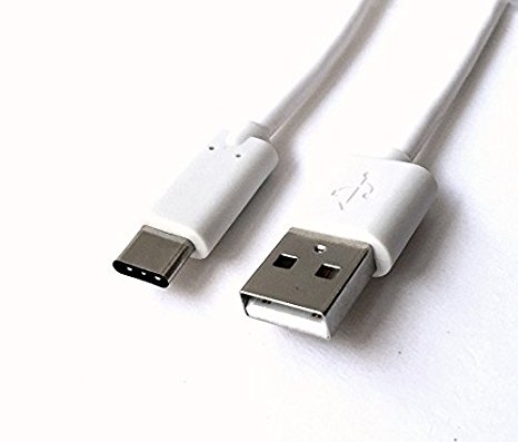 USB Type C (USB-C) to USB 2.0 Type A Charge and Sync Cable for Google Pixel, XL, Nexus 5X, 6P, LG V20, G5, HTC 10, OnePlus 3, Sony XZ, Samsung A5, A7(2017), Moto Z Force and Type-C Phone (White 1M)