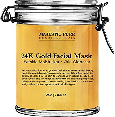 Majestic Pure Gold Facial Mask, Help Reduces the Appearances of Fine Lines and Wrinkles, Ancient Gold Face Mask Formula - 8.8 Oz