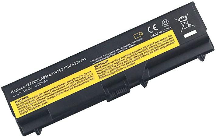 Exxact Parts Solutions Laptop Battery for LENOVO IBM Thinkpad E40 E50 E420 E425 E520 E525 T410 T420 T510 T520 W510 W520 0A36303 0A36302 42T4751 42T4753 [Li-ion 10.8V 5200mAh 6 Cell]