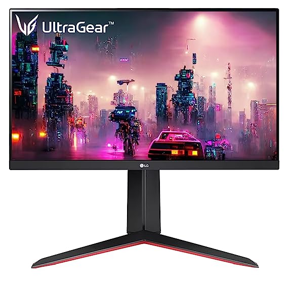 LG Ultragear IPS Gaming Monitor 60 cm (24 Inches), FHD 1920 x 1080, 1ms, 144Hz, AMD FreeSync™ Compatible, HDR 10, sRGB 99% (Typ.), DP, HDMI, Height, Tilt & Pivot Adjust Stand, 24GN65R (Black)