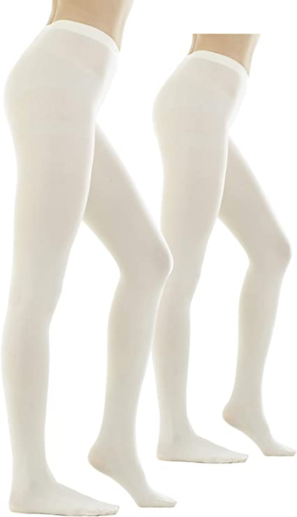 Women's 80Denier Semi Opaque Solid Color Footed Pantyhose Tights