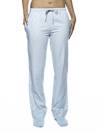 Noble Mount Womens Premium 100% Cotton Flannel Lounge Pants